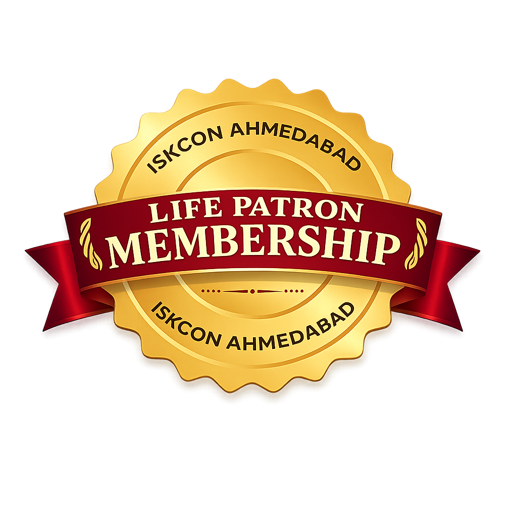 ISKCON Ahmedabad Life Patron Membership Badge